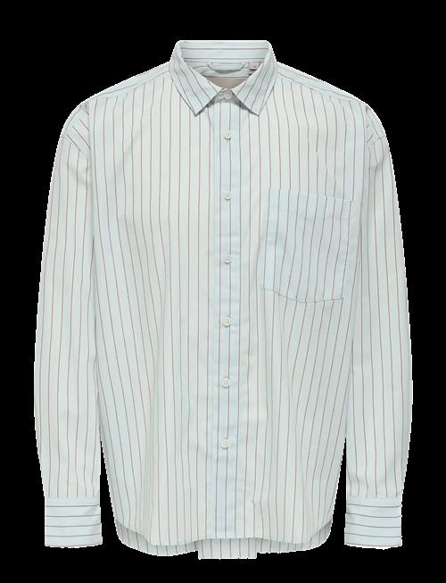 ONLY & SONS | Onsbarry Rlx Popplin Stripe Ls Cf | S