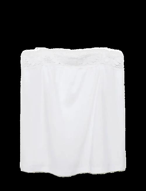 Mango | Cotton Top With Lace Straps | M