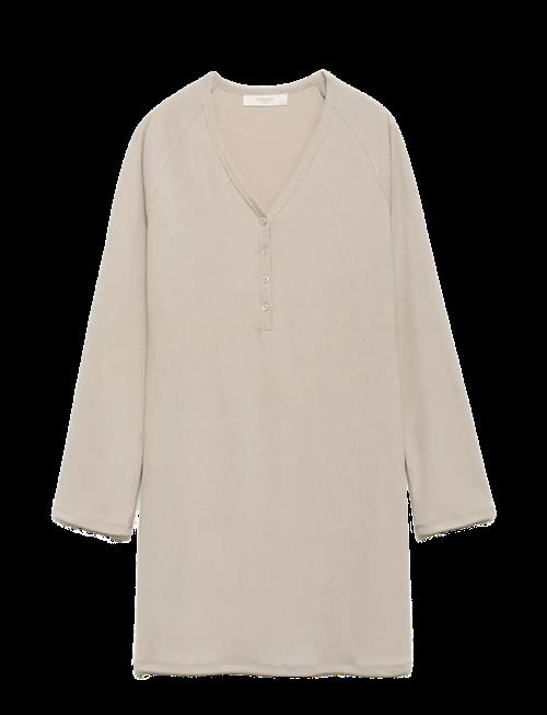 Mango | Ribbed-Knit Nightdress With Buttons | M