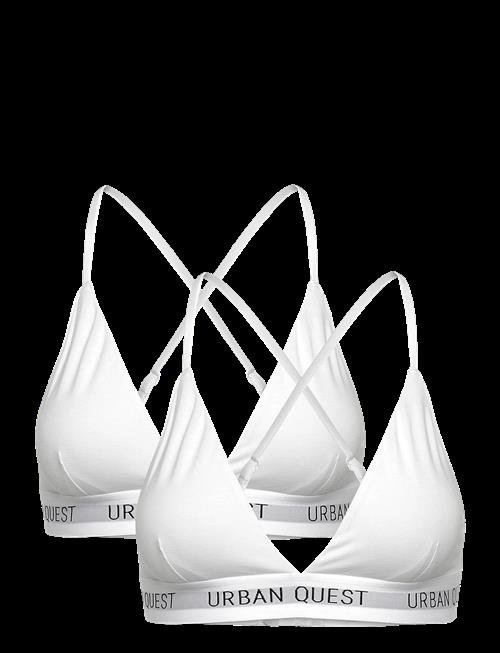 URBAN QUEST | 2-Pack Women Bamboo Triangle Bra | L