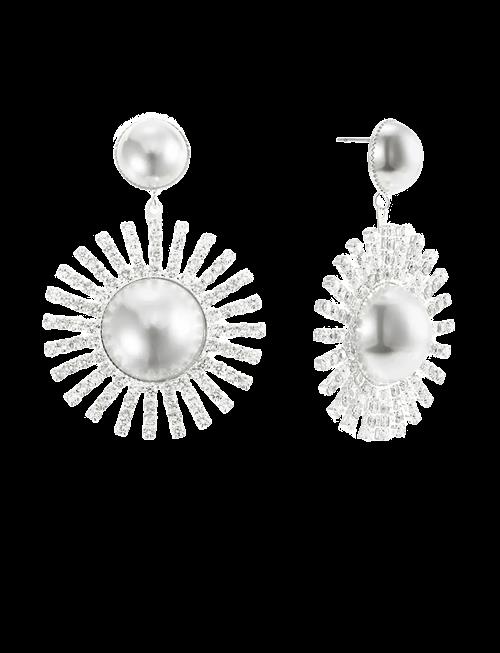 By Jolima | Glow Earring Crystal Steel | ONE SIZE 6 cm