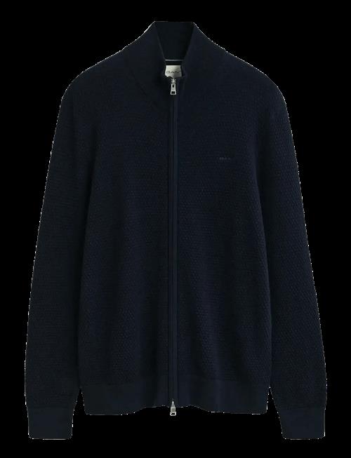 Gant | Textured Cotton Merino Cardigan | XL