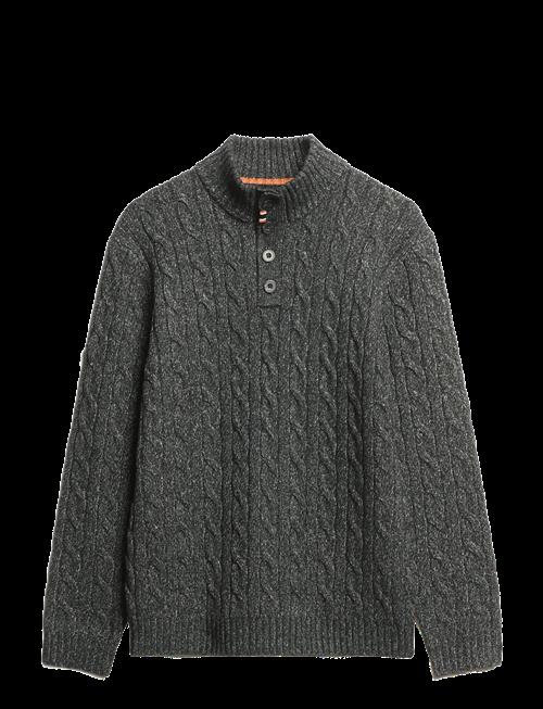 Superdry | Cable Button Neck Jumper | XL