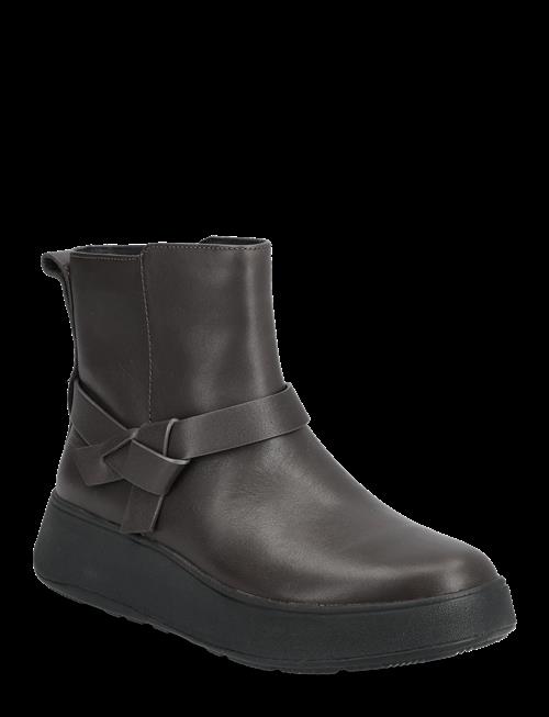 FitFlop | F-Mode Folded-Knot Leather Flatform Chelsea Boots | 41