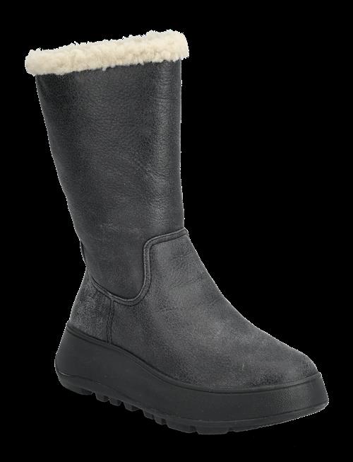 FitFlop | F-Mode Double-Faced Shearling Flatform Calf Boots | 42