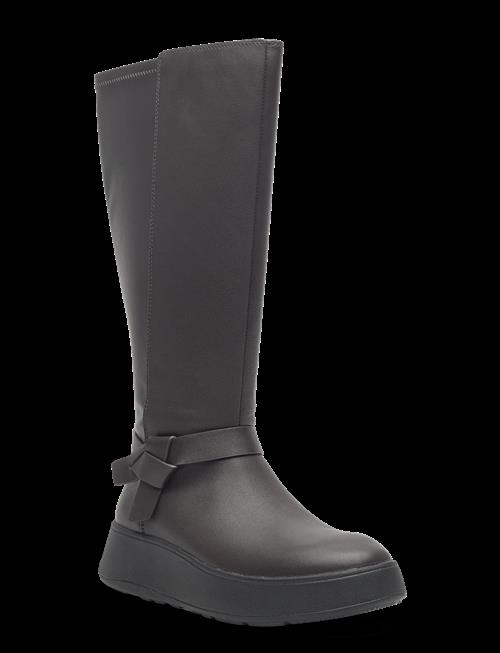 FitFlop | F-Mode Folded-Knot Flatform Tall Stretch Boots | 37