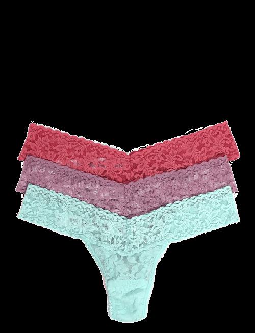 Hanky Panky | Hanky Panky Signature Lace, Low Rise Thong, 3 Pack Boxed | ONE SIZE