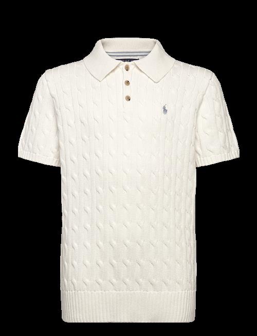 Ralph Lauren Kids | Cable-Knit Cotton Polo-Collar Sweater | 150-161
