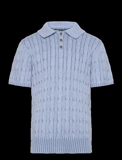Ralph Lauren Kids | Cable-Knit Cotton Polo-Collar Sweater | 163-174