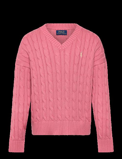 Ralph Lauren Kids | Cable-Knit Cotton V-Neck Sweater | 142-153