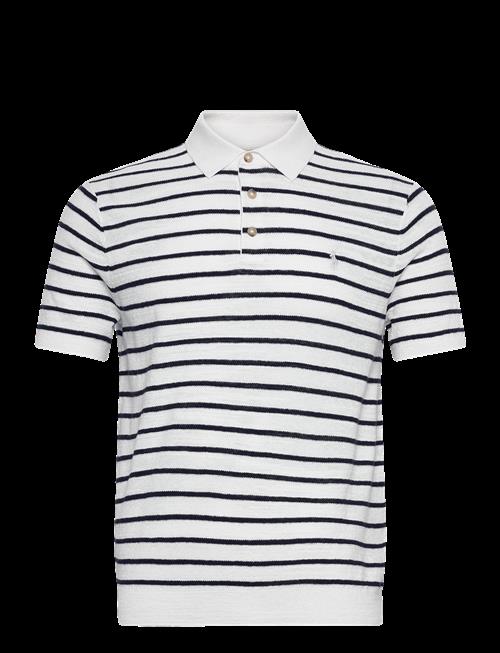 Polo Ralph Lauren | Striped Cotton-Linen Polo-Collar Sweater | M