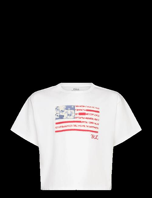 Ralph Lauren Kids | Floral Flag Cotton Jersey Boxy Tee | 132-140
