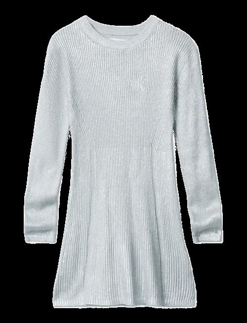 Calvin Klein | Silver Coated Ls Sweater Dress | 152