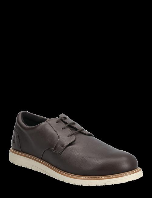 Hush Puppies | Men's Jenson Oxford  - Dark Brown Leather | 45