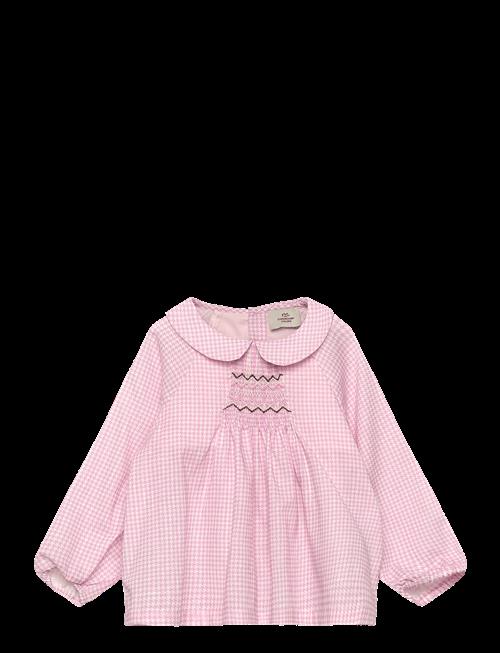 Copenhagen Colors | Houndstooth Blouse W. Handmade Emb. Smock | 116