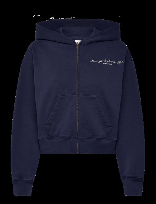 Sporty & Rich | Ny Tennis Club Cropped Zip Hoodie | S