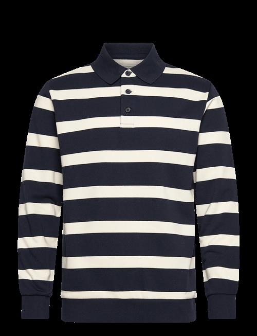 Lindbergh | Striped Polo Sweatshirt L/S | XXXL