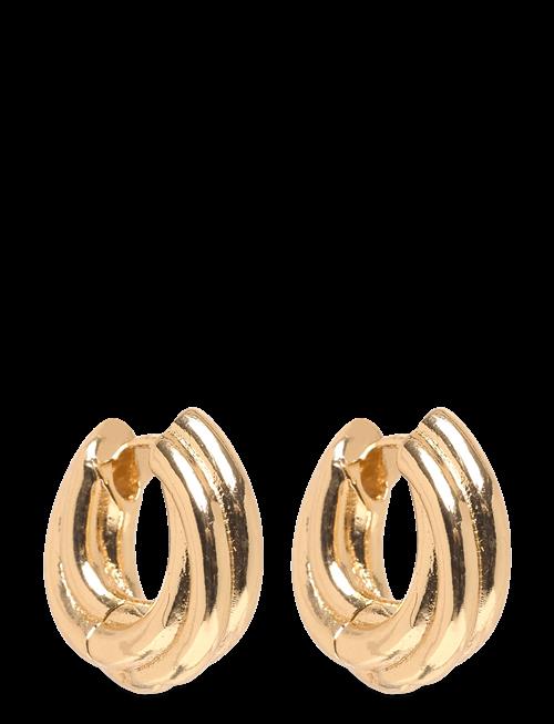 Pilgrim | Edea Chunky Huggie Hoops Gold-Plated | ONE SIZE