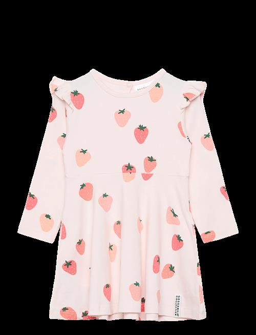 Geggamoja | Bamboo Flared Dress Strawberry | 98/104