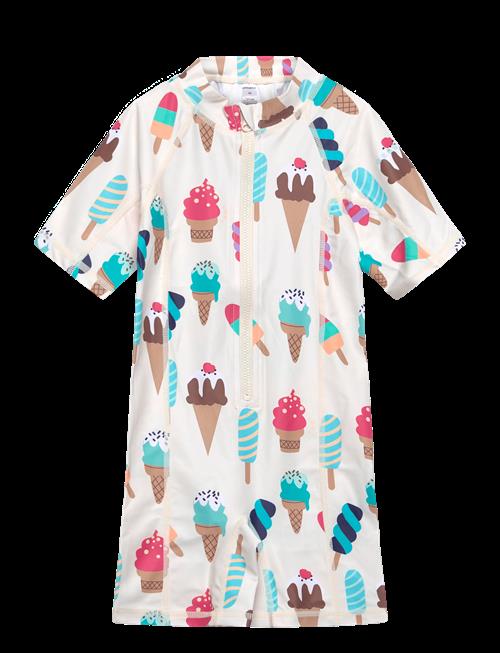 Geggamoja | Uv-Suit Beige Ice Cream | 110/116