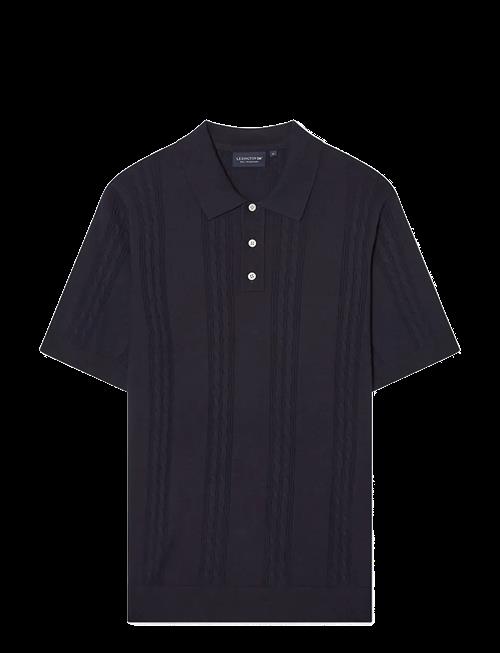 Lexington Clothing | Short Sleeve Cable Knitted Polo Sweater | L