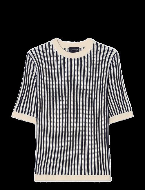 Lexington Clothing | Multi Striped Short Sleeve Knitted Sweater | XS