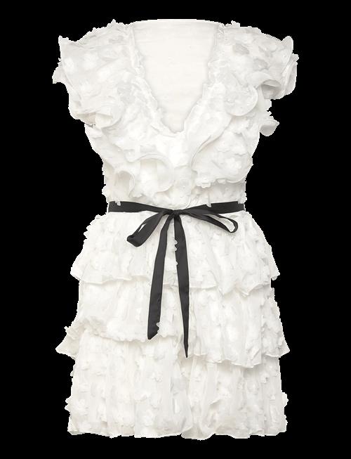 Bubbleroom | V-Neck Frill Floral Dress | 40