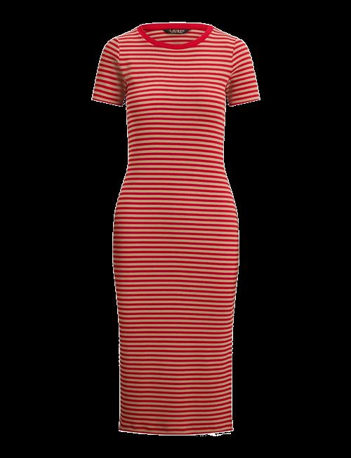 Lauren Ralph Lauren | Striped Cotton-Blend Ribbed Tee Dress | M