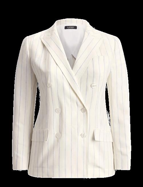Lauren Women | Striped Linen Twill Blazer | 46
