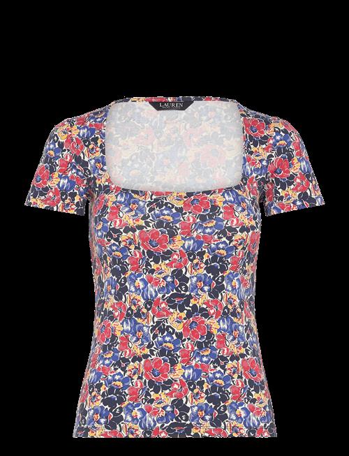 Lauren Ralph Lauren | Floral Cotton Jersey Square-Neck Top | M