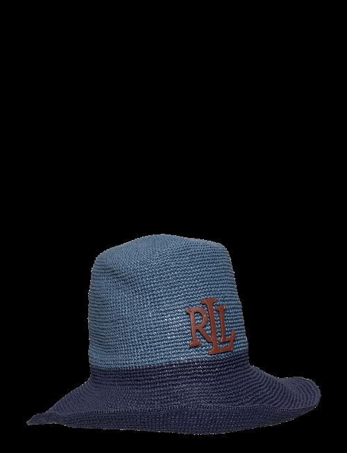 Lauren Ralph Lauren | Two-Tone Crocheted Straw Bucket Hat | ONE SIZE