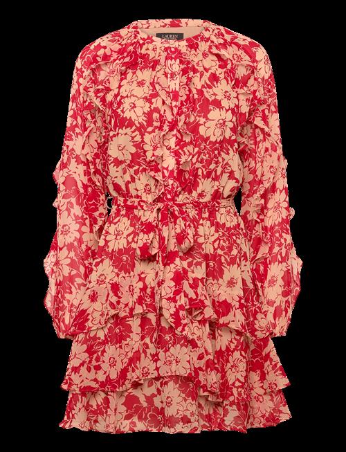 Lauren Ralph Lauren | Print Ruffle-Trim Georgette Tiered Dress | 34