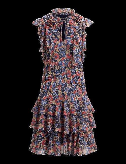 Lauren Ralph Lauren | Floral Ruffle-Trim Georgette Dress | 32
