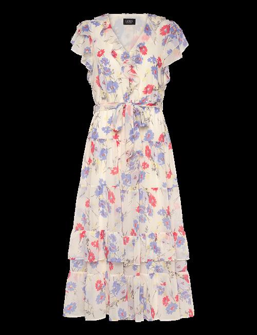 Lauren Ralph Lauren | Floral Belted Georgette Tiered Dress | 36