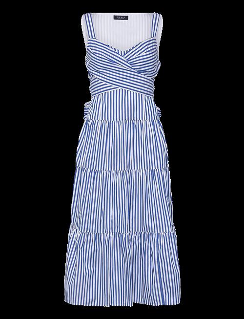 Lauren Ralph Lauren | Striped Belted Broadcloth Tiered Dress | 42