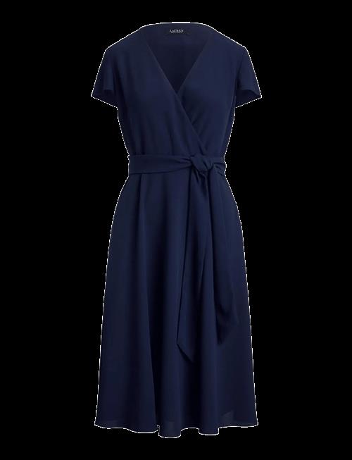 Lauren Ralph Lauren | Belted Georgette Surplice Dress | 38