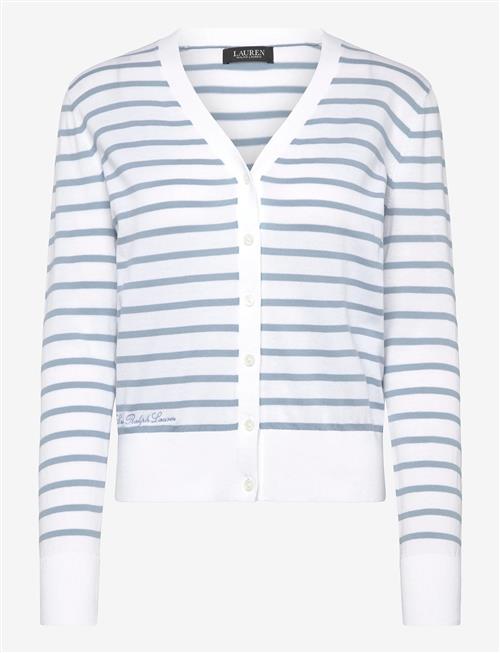 Lauren Ralph Lauren | Striped Cotton V-Neck Cardigan | S