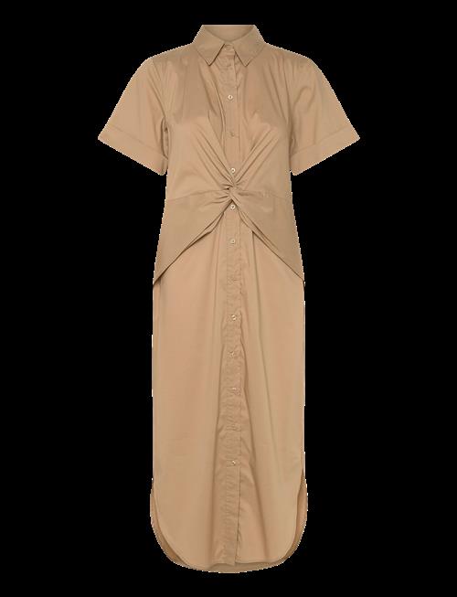 Lauren Ralph Lauren | Twist-Front Cotton-Blend Shirtdress | 42