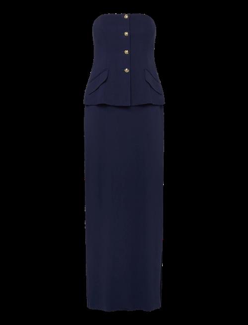 Lauren Ralph Lauren | Button-Trim Stretch Cady Strapless Gown | 40