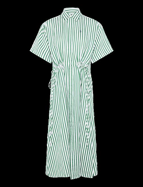 Polo Ralph Lauren | Striped Linen-Cotton Drawcord Shirtdress | 36
