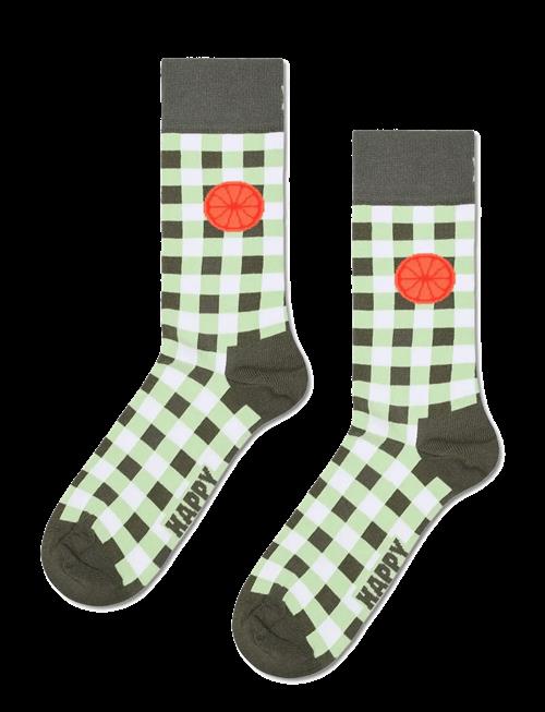 Happy Socks | Gingham Orange Sock | 36-40