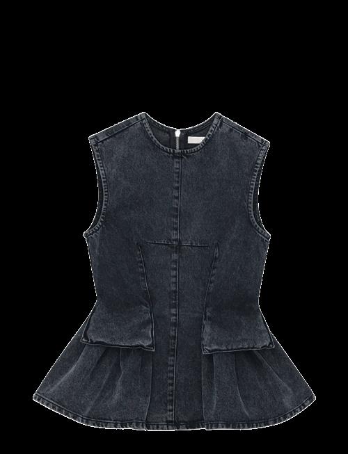 REMAIN Birger Christensen | Peplum Denim Top | 34