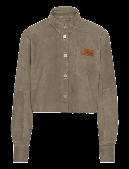 REMAIN Birger Christensen | Suede Cropped Shirt | 36