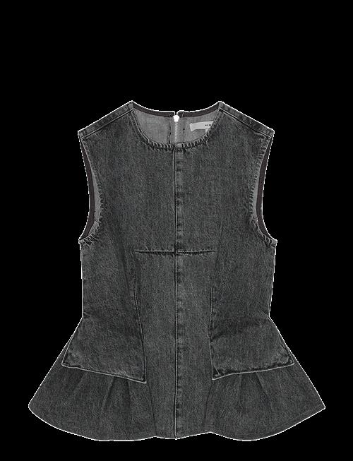 REMAIN Birger Christensen | Peplum Denim Top | 34