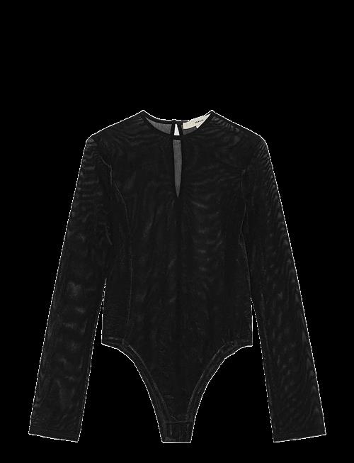 REMAIN Birger Christensen | Velvet Mesh Bodysuit | 36