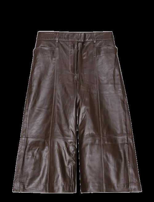 REMAIN Birger Christensen | Short Wide Leather Pants | 36