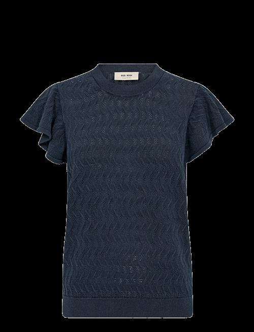 MOS MOSH | Mmganna Pattern O-Neck Knit Top | L