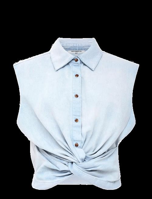 French Connection | Chess Twist Cropped Denm Shirt | XL