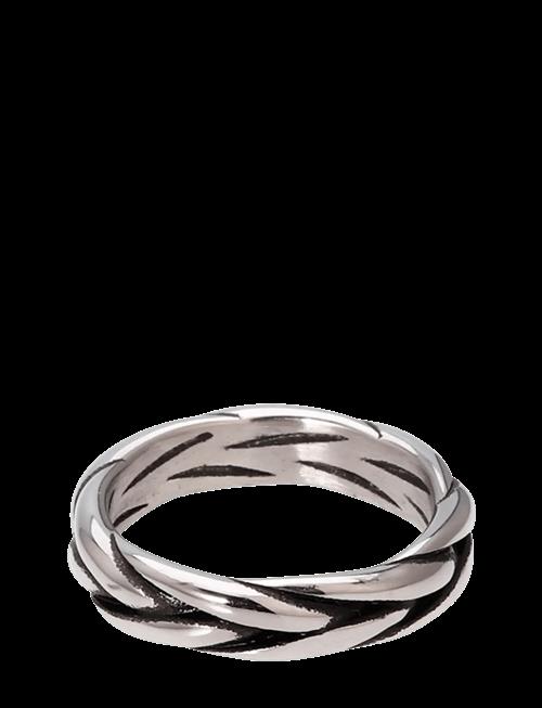 Samie | Rope - Twisted Steel Ring | 56