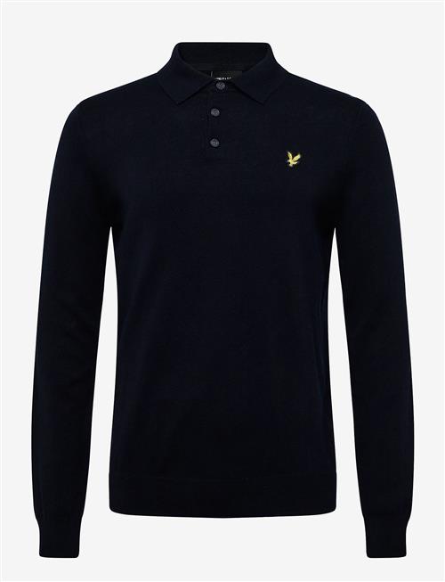 Lyle & Scott | Cotton Merino Long Sleeve Knitted Polo | L